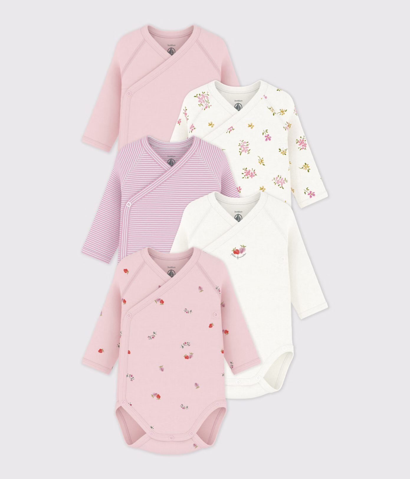 Lot de bodies croisés Petit Bateau